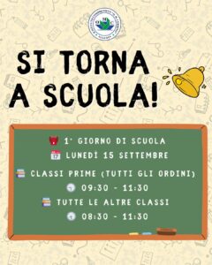 Avvio Anno scolastico